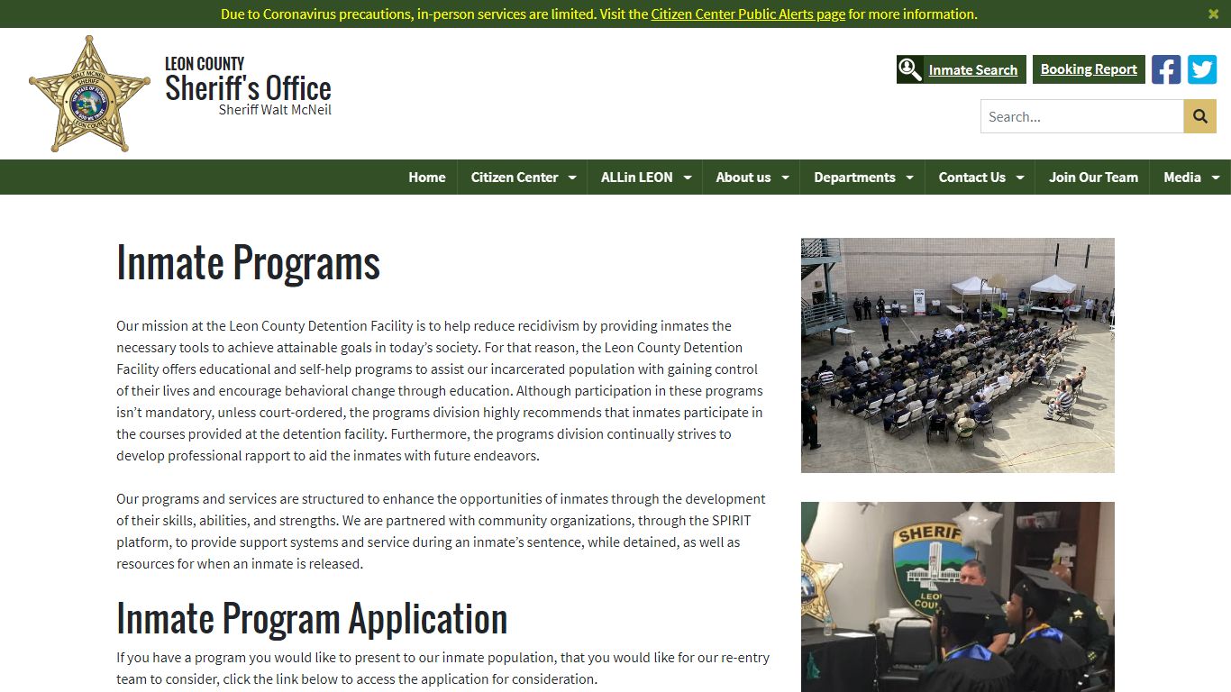 Inmate Programs - Leon County Sheriff's Office > ALLin LEON